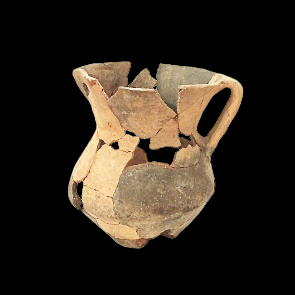 Jarra globular con cuello exvasado
